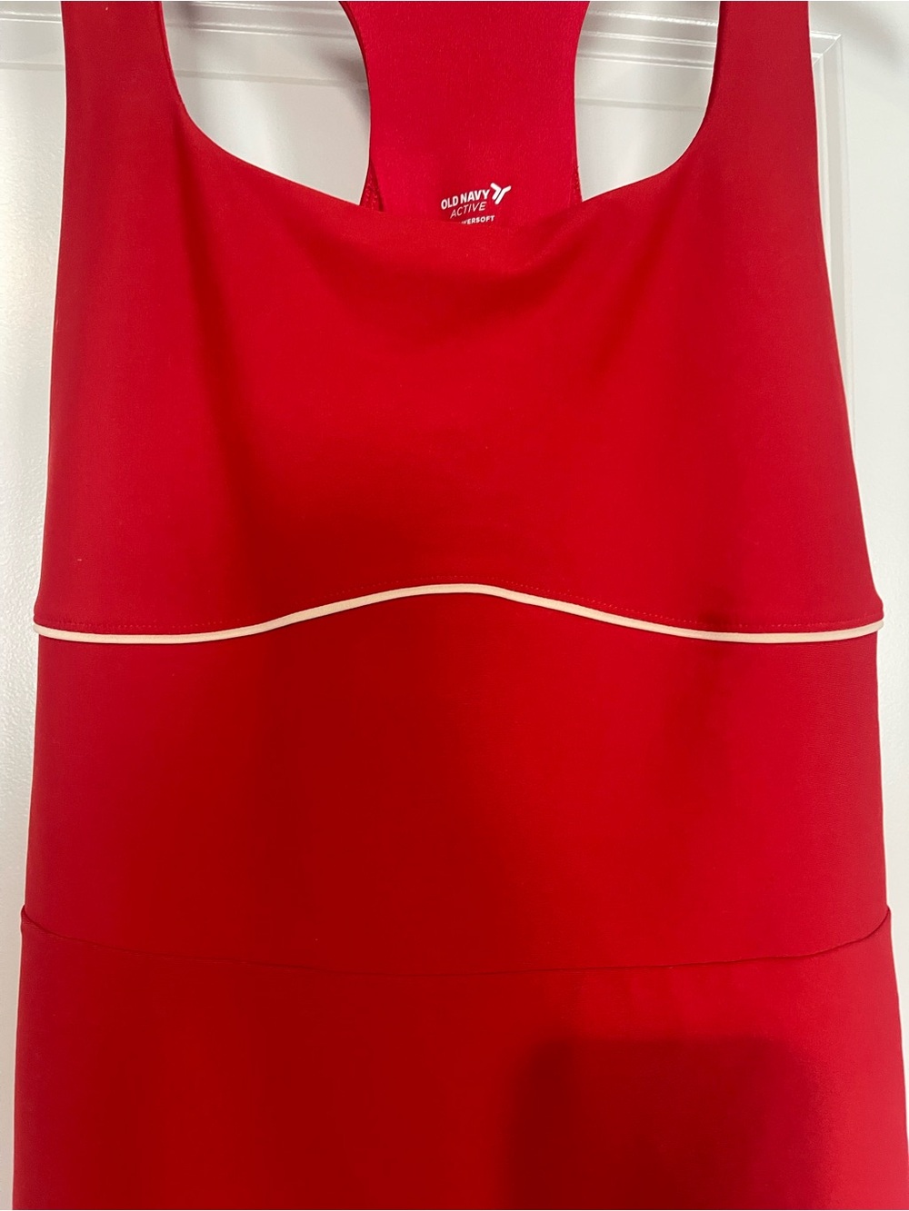 Old Navy Active Red Powersoft Go-Dry Tennis Dress Pickleball Pocket Built in Bra - Picture 2 of 15